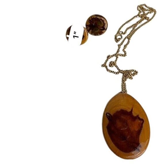 burlcraft victoria british columbia juniper wood jewelry set - Picture 7 of 14